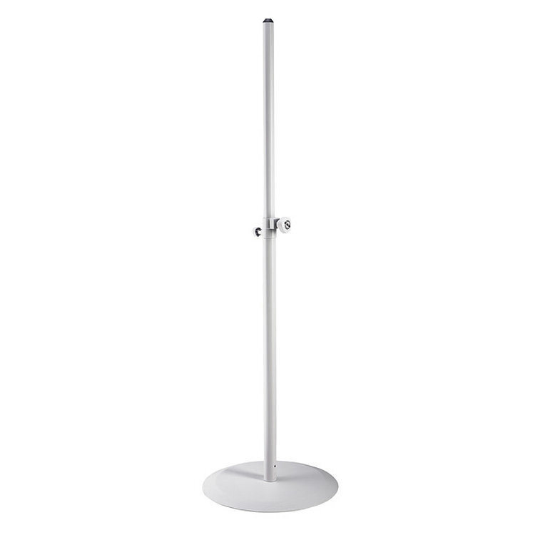 White K&M Round Base Speaker Stand