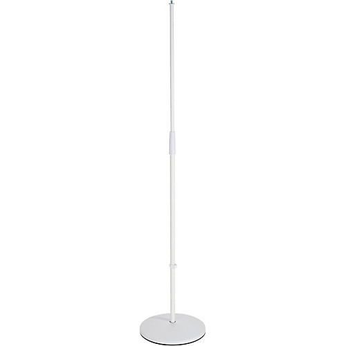 White K&M Round Base Mic Stand