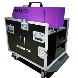 Tall slender porcelain bottle with natural clay textured body and cork stopper.