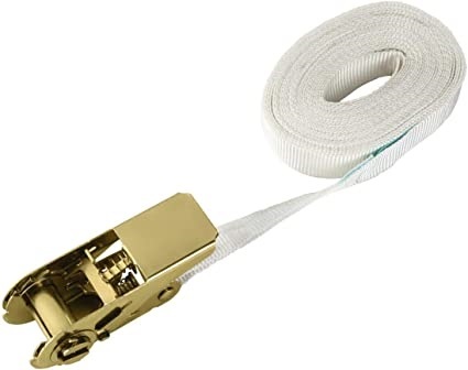 White Ratchet Strap - 25mm x 2m