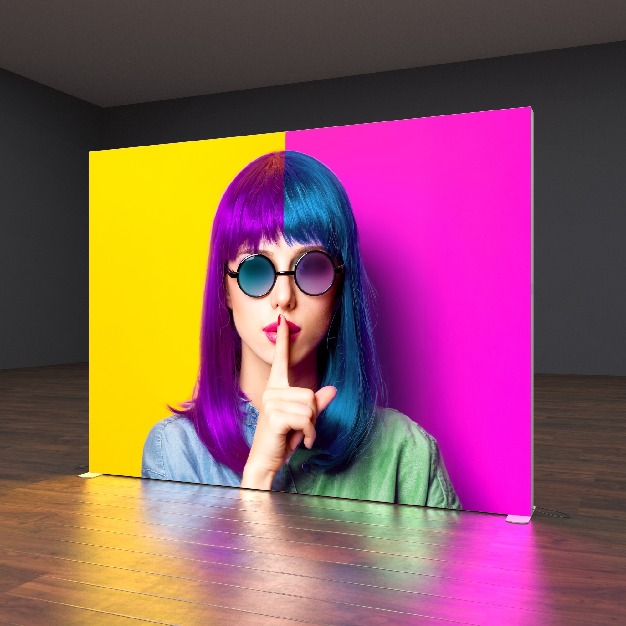 LED Lightbox with printed canvas graphic 2976mm(w) x 2480(h)mm