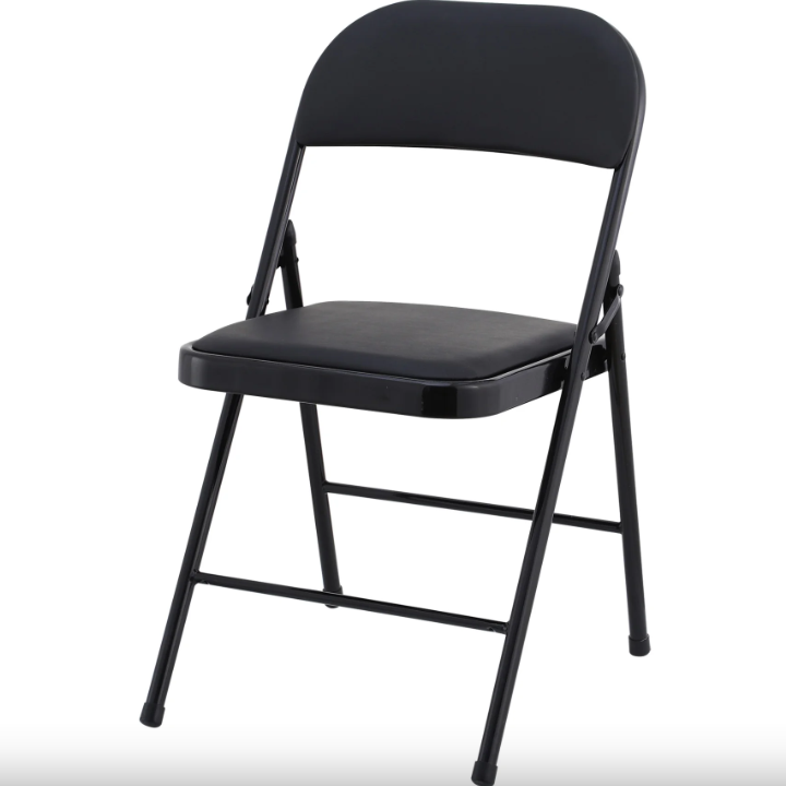 Black Padded Folding Chair